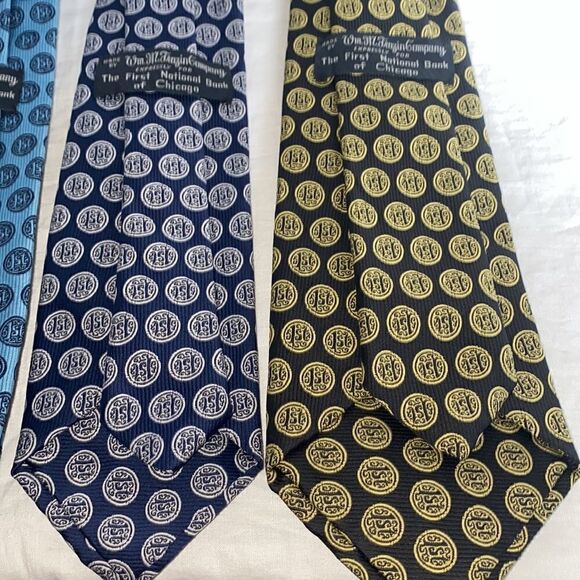 THE FIRST NATIONAL BANK OF CHICAGO Silk Ties-Lot of 4 - Picture 6 of 6
